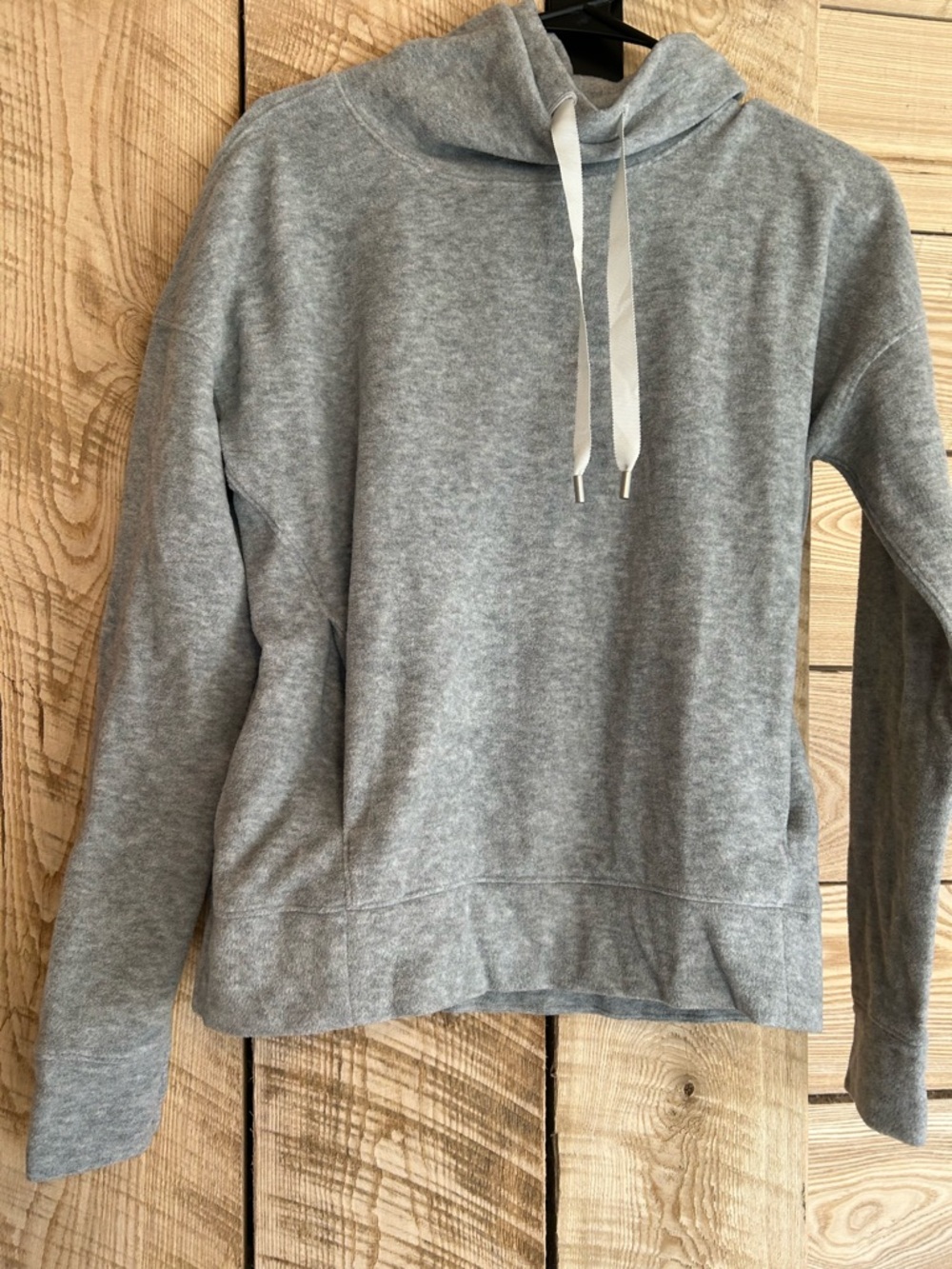 lululemon athletica Heather Gray Cowl Neck Pullover Hoodie